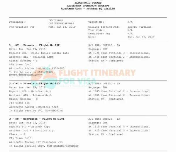 Sample flight 3